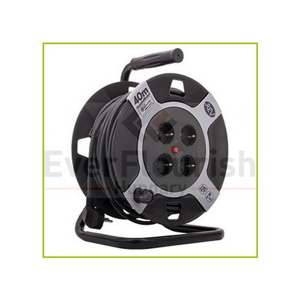 cable reel, plastic 40m, 4 socket outlet 3x1.5 0010117464