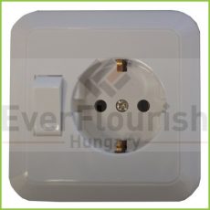 Angle plug with protection contact, white 00110