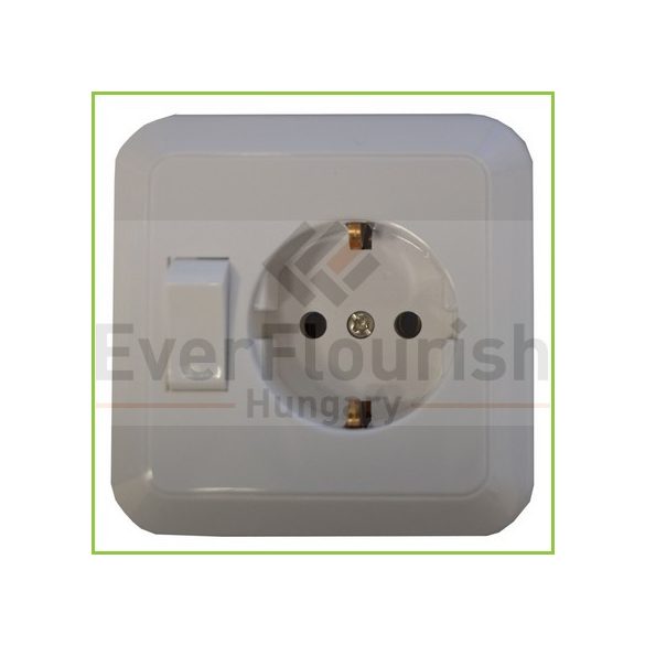 Angle plug with protection contact, white 00110