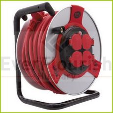Cable reel, sheet steel, 40m, 4way, 3x1.5 H07RN-F IP44 (0088961) 0011305612