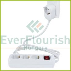 Multiple socket outlet "Powersplit" 3+1-ways with switch and overheat protection, 3G1.5mm², 2m, white 0012392114