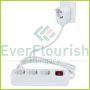   Multiple socket outlet "Powersplit" 3+1-ways with switch and overheat protection, 3G1.5mm², 2m, white 0012392114