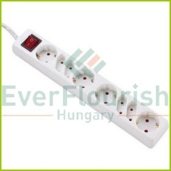   Multiple socket outlet, 4+4way, with switch, 5m, white 00124815