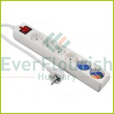 Multiple socket outlet with switch, 6way, with surge protection, 1.4 m, white 00125101