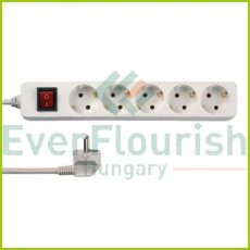 Multiple socket outlet, 5way, with switch, 3m, white 001252301