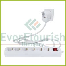 Multiple socket outlet "Powersplit" 6+1-ways with switch and overheat protection, 3G1.5mm², 2m, white 0012692114