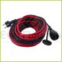   Extension cable with flap. 10m 3x1.5 red-black IP44 0017100614