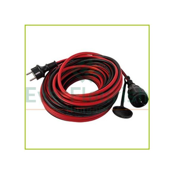 Extension cable with flap 25m, H05RR-F 3G1.5mm², IP44, red-black 0017250614