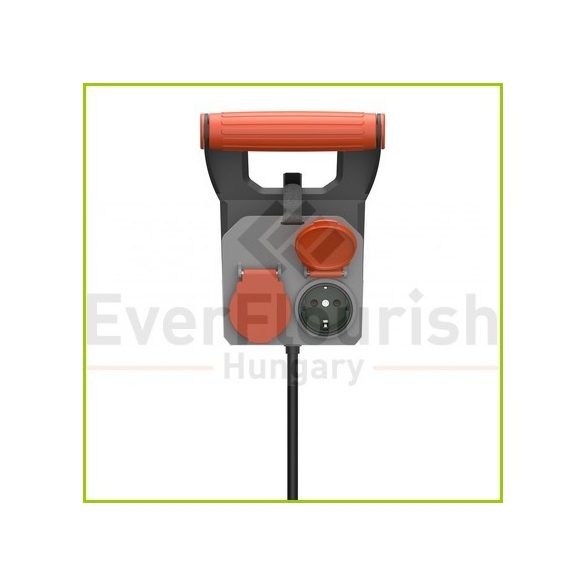 Multiple outdoor socket outlet 2way 10m, H07RN-F 3x1.5 POWER HANDLE IP44 0017602512