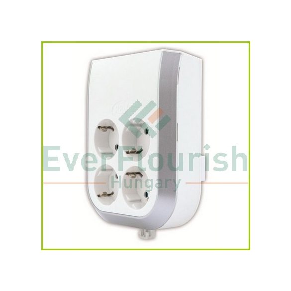 MultiPower 4fold grounded adapter white 0020340112