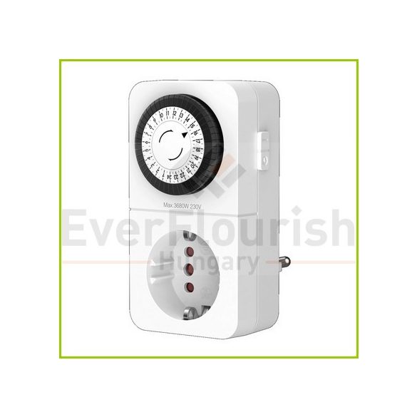 Mechanical daily timer with  Combini Socket 30' IP20