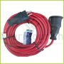 Extension cable with flap 10m 3x1.5 red IP44 006316