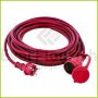 Extension cable with flap 10m 3x1.5 red IP44 0063169