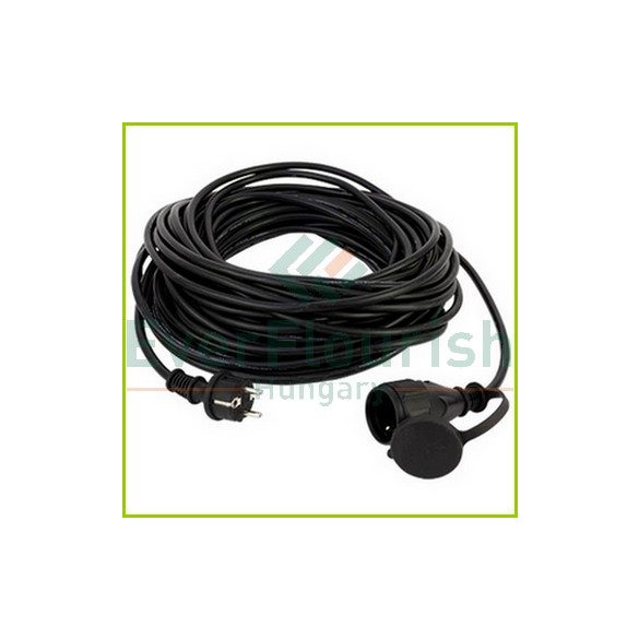 Extension cable with flap 25m, H05RR-F 3G1.5mm², IP44, black 0065259