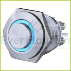 Csengő nyomógomb beépíthető, fém, kék LED fénnyel 0083076302