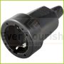 Grounding coupling (PVC) middle outlet, black 0138H