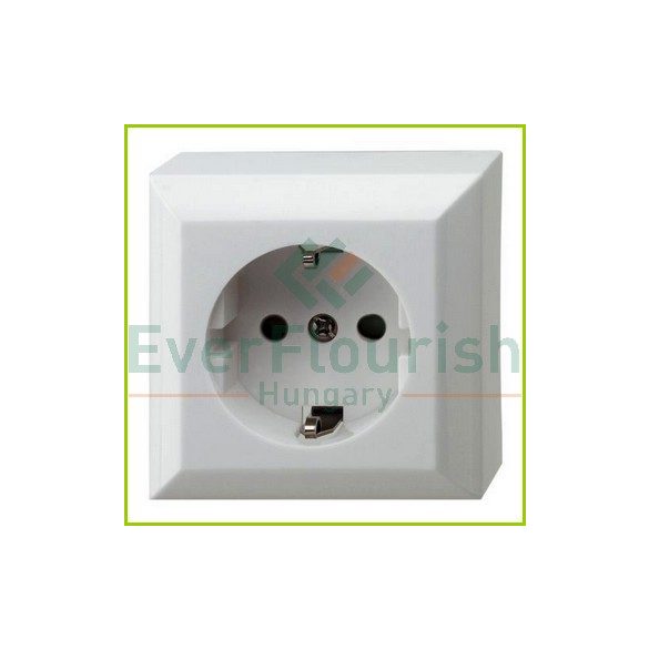 BUSINESS LINE 1way grounding-socket, surface mount, white, IP20 0310H