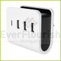   Adapter plug with 4-way USB (3xA+1xC) charger  IP20 w phone holder 0435H