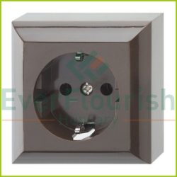   BUSINESS LINE 1way grounding-socket, surface mount brown 16A 0510056777
