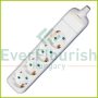 Rewirable socket 4Way without switch white 0542H