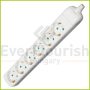 Rewirable Socket 6 Way without switch white 0543H