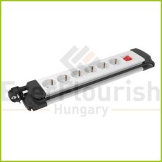 Multiple socket outlet with switch, 6way, 10/16A, 250V, 3x1.0mm², 2m, white 12434