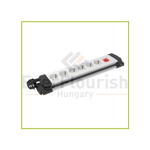 Multiple socket outlet with switch, 6way, 10/16A, 250V, 3x1.0mm², 2m, white 12434