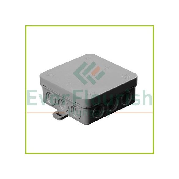 Surface-mount junction box with terminal strip, IP54, 85x85x37mm, grey 18431