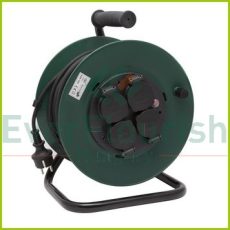 Cable reel, plastic, 25m, 4way 3x1.0 H05RR-F 19821