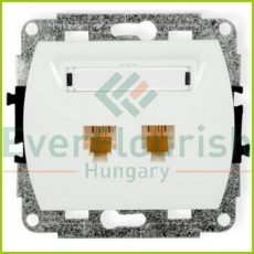 Trend Telephone connection socket 2-way,without frame, white 20804