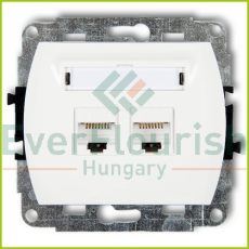 Trend Telephone ISDN connection socket 2xRJ-45, without frame silver 20896