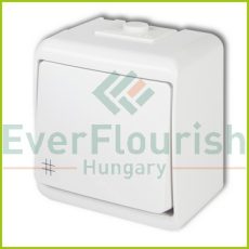 Aquastar cross-over switch, surface mounted, IP44, white 22051