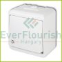   Aquastar push button with lamp mark, surface mounted IP44, white 22071