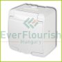  Aquastar socket with white hinged lid, surface mounted, IP44, white 22141