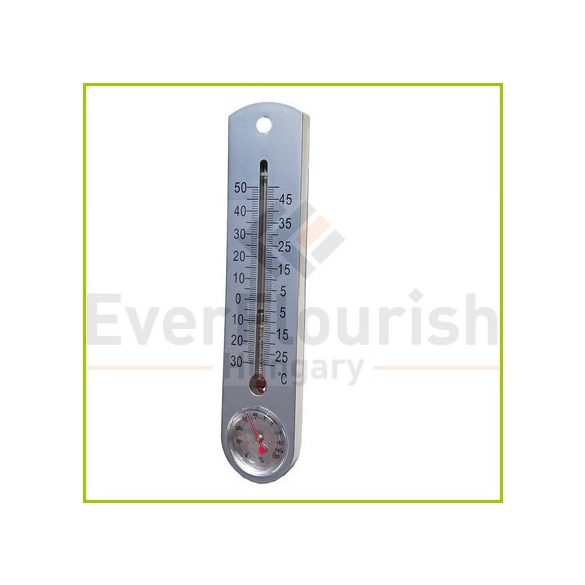 Hőmérő / higrométer beltéri ezüst 3000457