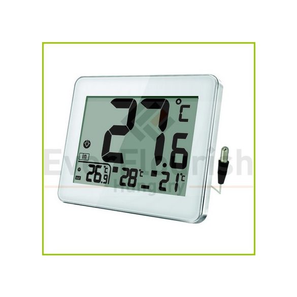 Hőmérő digitális kül és beltéri FLAT min/max érték, fehér 3002109