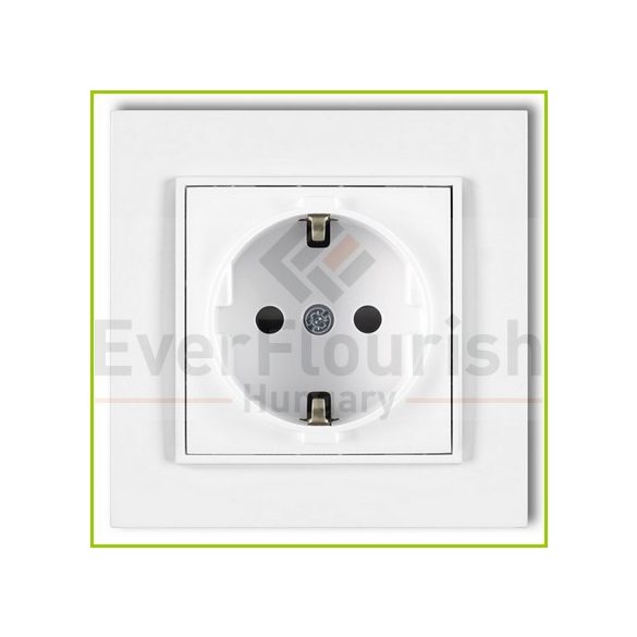 MINI single socket outlet w. frame white 4107H