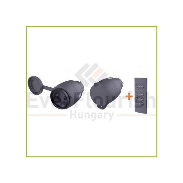 Wireless socket set, mini 1 remote controller + 2socket outlet 30m 2x3680W IP44 4521H