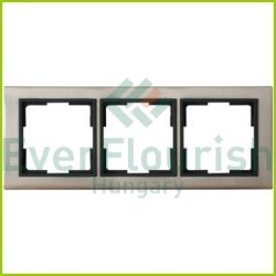 MODUL/TEC LINE 3-way frame, inox, brushed 4810H