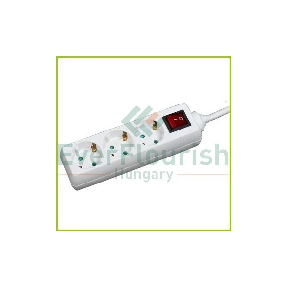 Table socket 3way with switch 1.4m, 3G1.0mm², white 6611H