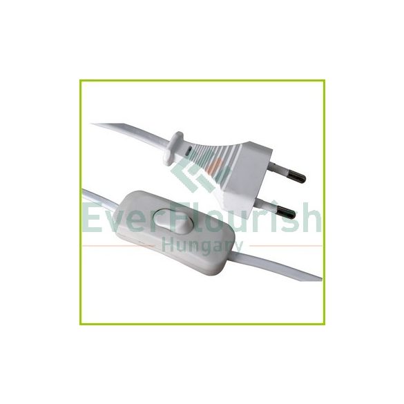 Cable with cord switch + Euro plug, 1.5m, H03VV-H2-F 2G0.75mm², white 6781H