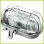   Oval lamp with steel protective basket, E27, max 100W, IP44, 230V~, grey 6910H