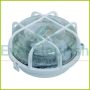   Plastic round lamp with protective basket, E27, max. 100W, IP44, white 6927H