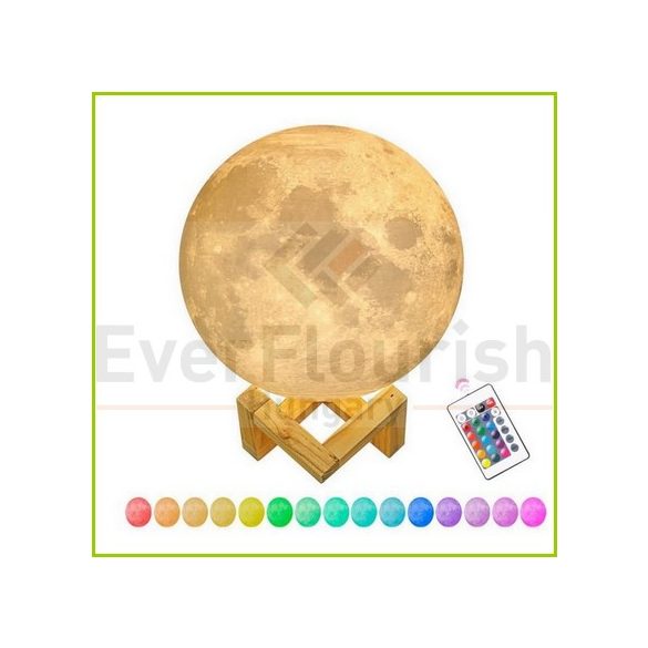 LED design lámpa MOONLIGHT újratölthető USB, távirányítóval, RGB, 120lm 7025H