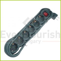   Multiple socket outlet 6-os with switch, 3m, 3x1.5, green 7192H
