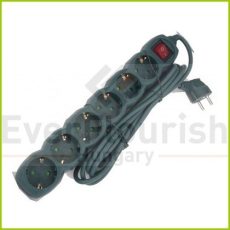 Multiple socket outlet 6-os with switch, 5m, 3x1.5, green 7193H