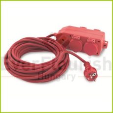 Extension cable with flap 10m, H05VV-F 3G1.5mm², IP44, red 77006