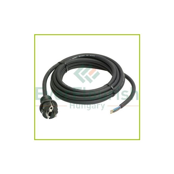 Cable with grounding plug, 3m, HO5VV-F 3G1.5mm², black 77133