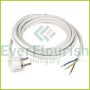   Cable with grounding plug, 3m, HO5VV-F 3G1.5mm², white 77333