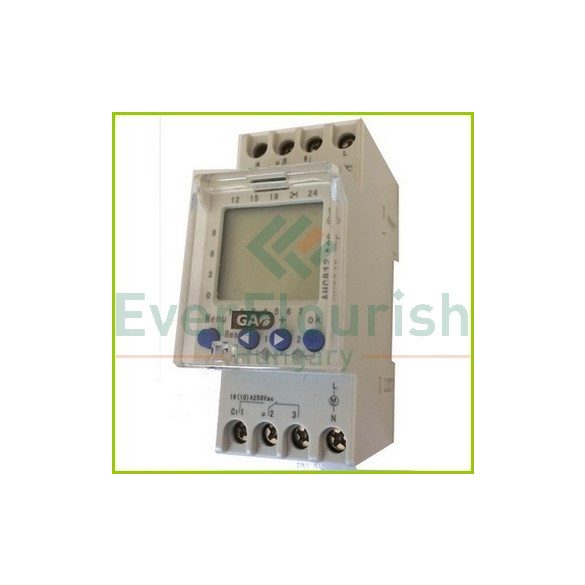 Digital weekly timer for DIN rail 2 pol size, 2channels 8138H